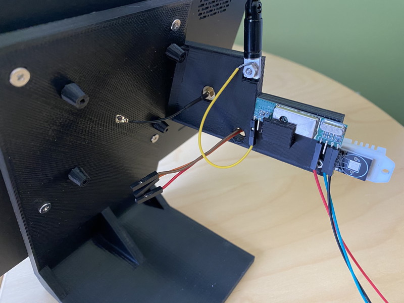 Side panel with components attached